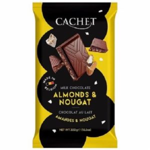 Молочний шоколад Cachet Almonds & Nougat 300г мигдаль і нуга (12/ящ)