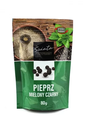 Перець чорний мелений Swiata Przyprawy 80г (50/ящ)