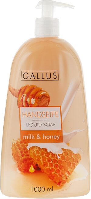Рідке мило Gallus Milk&Honey 1л молоко та мед