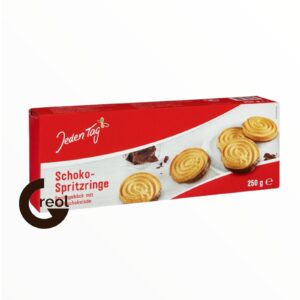 Печиво масляне з шоколадом Jeden Tag Schoko-Spritzringe 250г