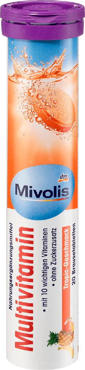 Шипучі таблетки вітаміни Mivolis Multivitamin (70/ящ)