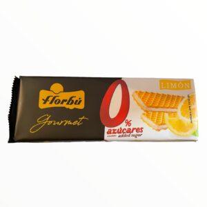 Вафлі без цукру Florbu 0% Azucares 175г з лимонною начинкою