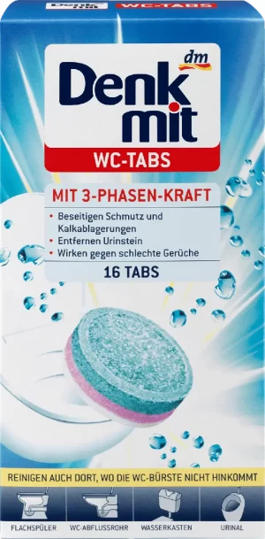 Талетки для бачка унітазу DenkMit Wc Tabs 16шт (12/ящ)