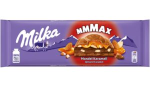 Молочний шоколад Milka Mandel Karamel 300г мигдаль-карамель
