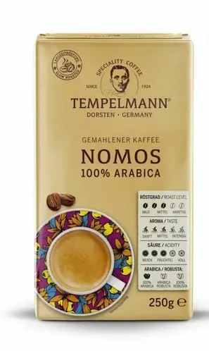 Кава мелена Tempelmann Nomos 100% Arabica 250г (12/ящ)