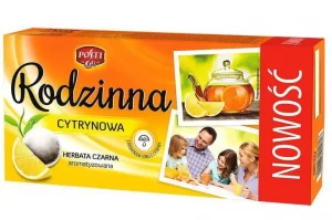 Чай в пакетах Rodzinna Cytrynowa 80 пакетів з лимоном (10/ящ)
