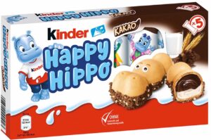 Печиво Kinder Happy Hippo Cacao 104г з шоколадною начинкою