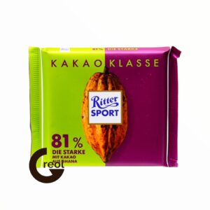 Чорний шоколад Ritter Sport Ghana 81% 100г (12/ящ)