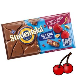 Шоколад молочний Studentska Pecet 170г з вишневим желе