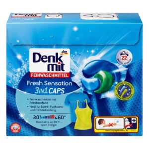 Капсули для прання спортивного одягу DenkMit Fresh Sensation 3in1 22шт (5/ящ)