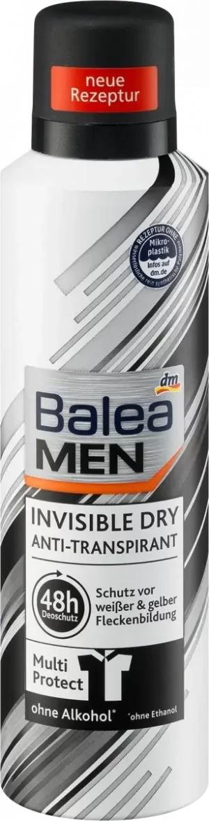 Дезодорант чоловічий Balea Invisible 200мл (15/ящ)