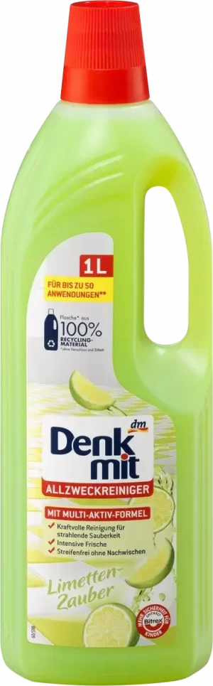 Засіб для миття підлоги DenkMit Allzweckreiniger 1л Limiten Zauber лайм (12/ящ) 4066447231441
