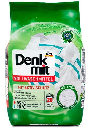 Пральний порошок для білого DenkMit VollWaschmittel 1.35кг на 20 прань