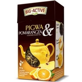 Чай чорний листковий Big Active Pigwa&Pomarancza 100г апельсин-айва