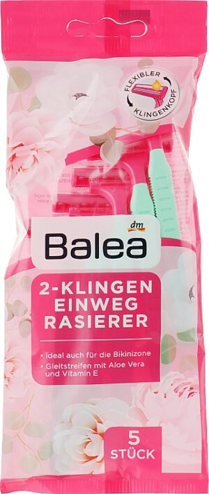 Жіночі станки для гоління Balea 2-Klingen Einweg Rasierer (18/ящ)