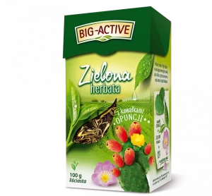 Чай листковий зелений Big Active 100г з цвітом кактуса (12/ящ)
