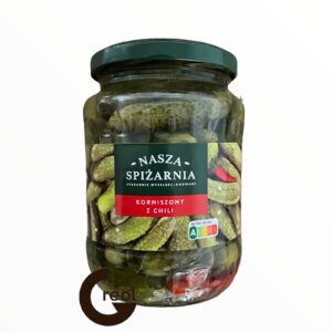 Корнішони Nasza Spiżarnia 680г з перцем чилі