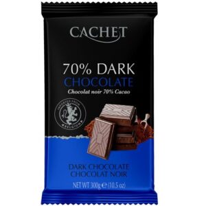 Чорний шоколад Cachet 300г 70% Какао (12/ящ)