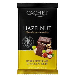 Чорний шоколад з лісовим горіхом Cachet 300г (12/ящ)