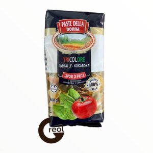 Кольорові макарони Pasta Della nonna Farfalle-kokarda 400г