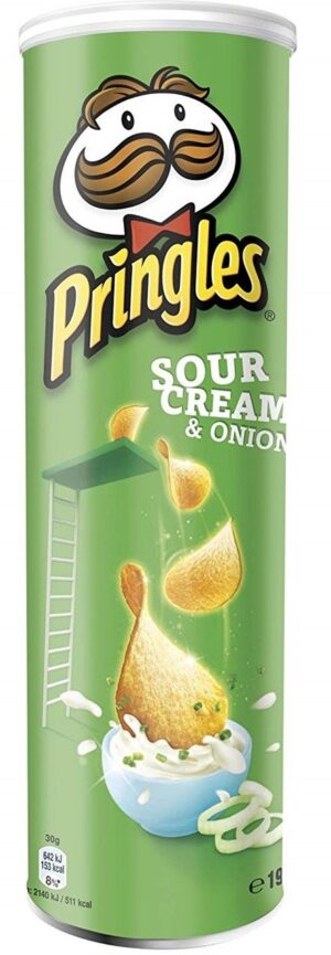 Чіпси Pringles Sour Cream & Onion 165г сметана та цибуля