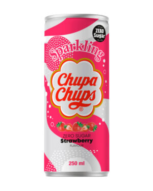Напій газований без цукру Chupa Chups Zero Sugar Strawberry 250мл полуниця
