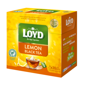 Чорний чай в пакетах Loyd Lemon Black Tea з лимоном 20 пакетів