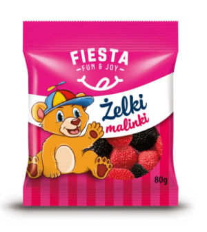 Желейні цукерки Fiestka Zelki Malinki 80г (10/ящ)