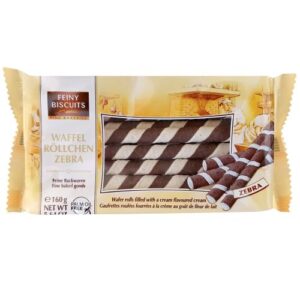 Вафельні трубочки Feiny Biscuits Zebra 160г зебра