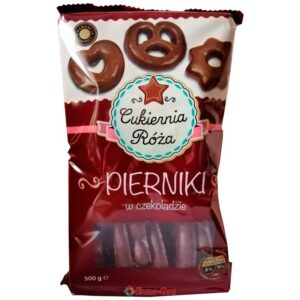 Пряники Pierniki Cykernia Roza 500г в чорному шоколаді