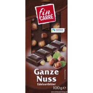 Чорний шоколад з фундуком Fin Care 100г
