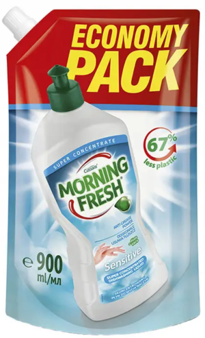 Засіб для миття посуди Morning fresh sensitive 900мл запаска (7/ящ)