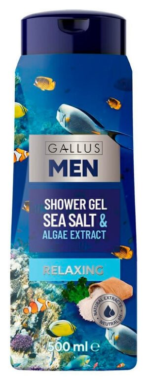 Чоловічий гель для душу Gallus Sea Salt& Algae Extract 500мл з морською сіллю