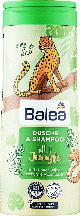 Дитячий шампунь-гель для душу Balea Wild Jungle 300мл (16/ящ)