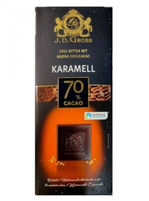Шоколад J. D. Gross 70% з карамеллю, 125 г
