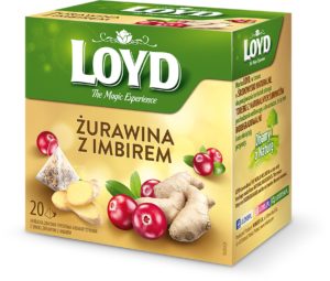 Чай в пірамідках Loyd Cranberry & Ginger журавлина та імбир 20 пакетів