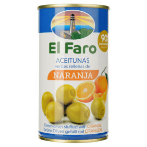 Оливки El Faro Naranja з апельсином ж/б 350г 8410813214181