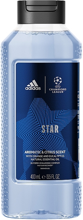 Чоловічий гель для душу Adidas Uefa Star 400мл (12/ящ)