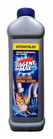 Гель для чистки труб Agent Max 1л (сірий)