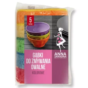 Губка для посуди овальна Anna Zaradna 5шт