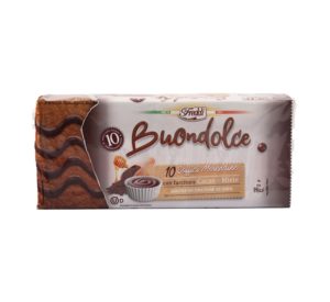 Бісквіт Freddi Buondolce 10*25г  250г з шоколадною начинкою