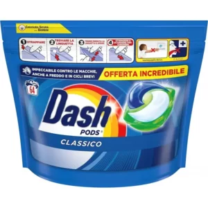 Капсули для прання універсальні Dash Classico 64шт (2/ящ)