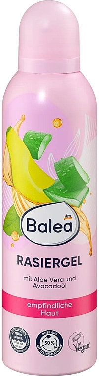 Гель для гоління Balea Raisergel Aloe Vera & Avocado 200мл