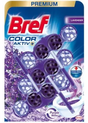 Туалетний блок + барвник для води Bref Premium Colour Lavanda 3*50г (9/ящ)