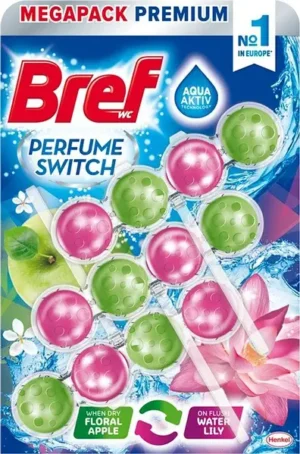 Туалетний блок + барвник для води Bref Premium Colour Water Lily 3*50г (9/ящ)