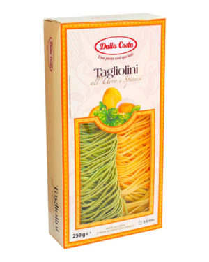 Макарони Dalla Costa з яйцем та шпинатом, 250 г (10 шт/ящ)