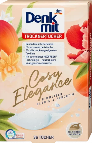 Серветки для сушильної машини Denkmit Cosy Elegance 36шт
