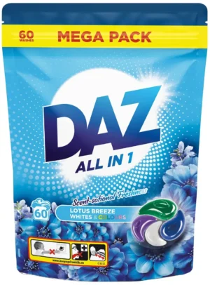Універсальні капсули для прання Daz All in Lotus Breeze 60шт (6/ящ)