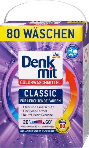Пральний порошок для кольрового Denkmit Colorwaschmittel 5.2кг на 80 прань