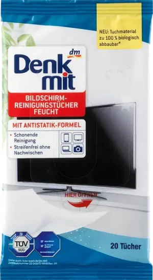 Серветки Denkmit для очищення екранів 20шт